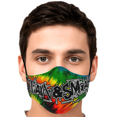 Stain and Smear Rainbow Tie Dye Mask