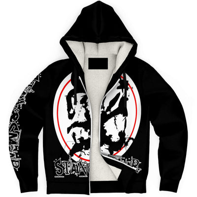 Stain and Smear microfleece zip-up hoodie