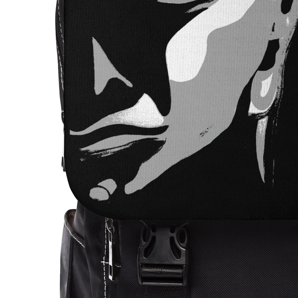 Black Lotus Unisex Casual Shoulder Backpack