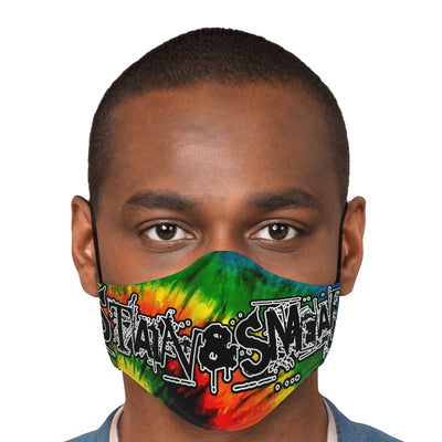 Stain and Smear Rainbow Tie Dye Mask