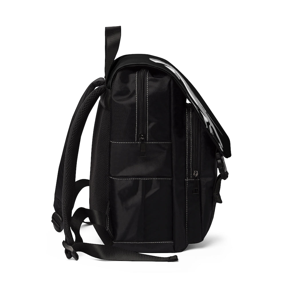 Black Lotus Unisex Casual Shoulder Backpack