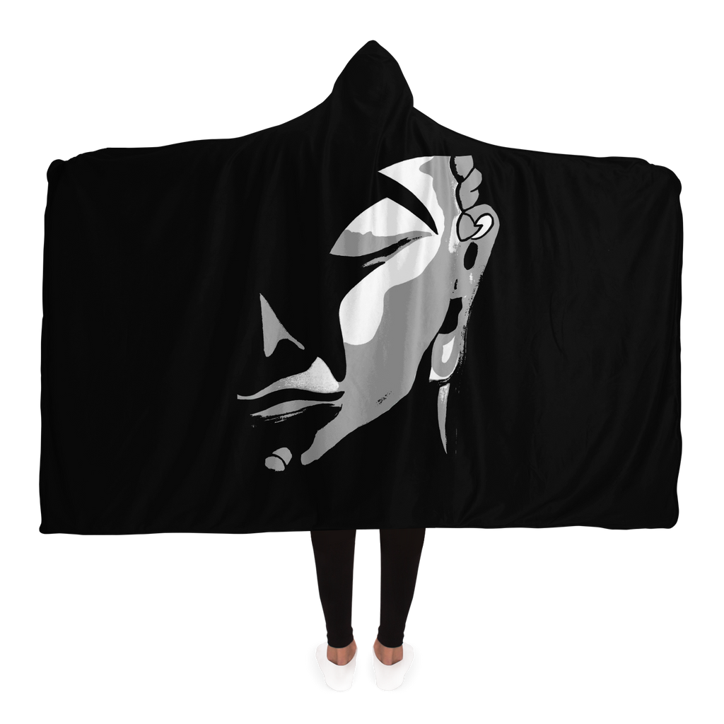 Black Lotus Hooded Blanket