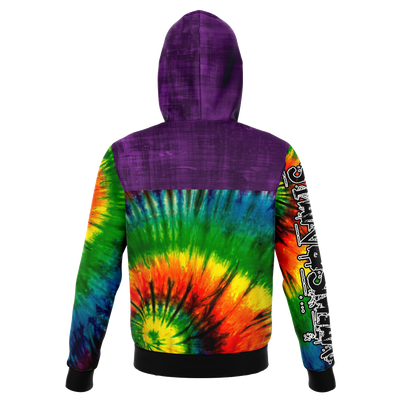 Stain and Smear Rainbow Tie Dye Hoodie
