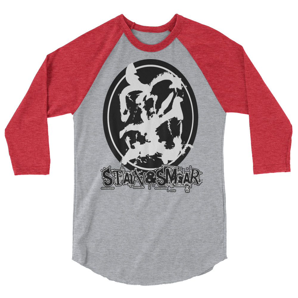 Stain and Smear 3/4 sleeve raglan shirt (Various Colors)