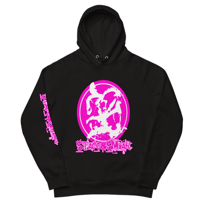Hot Pink Stain & Smear Unisex Pullover Hoodie