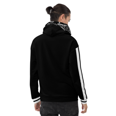 S&S Black and White Lowkey Striped Unisex Hoodie