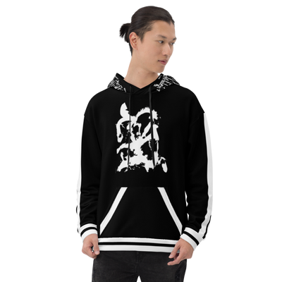 S&S Black and White Lowkey Striped Unisex Hoodie
