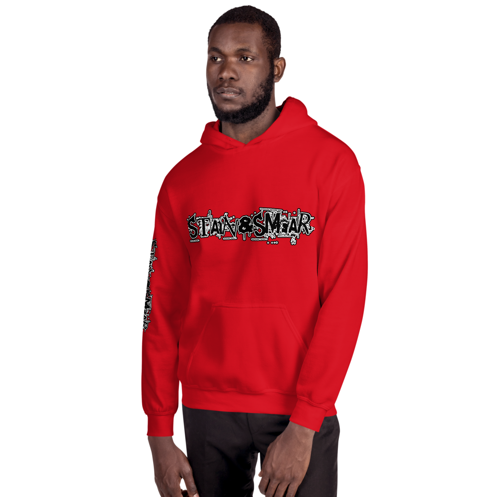 Stain and Smear Text Unisex Hoodie (Various Colors)