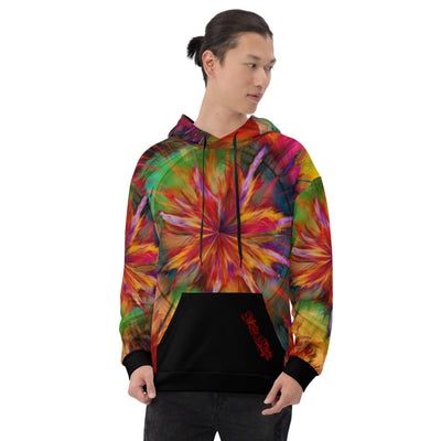 Wildflower Rainbow Tie Dye Unisex Hoodie