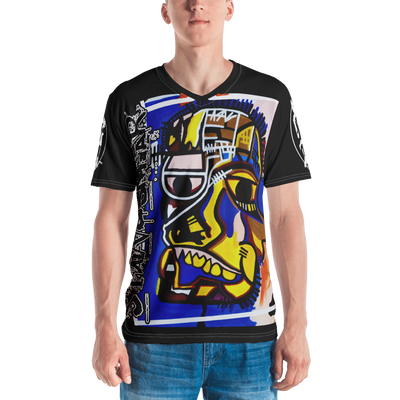 For the Radiant One AOP Men's V-Neck T-shirt