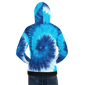 Stain and Smear Blue Tie Dye Unisex Hoodie