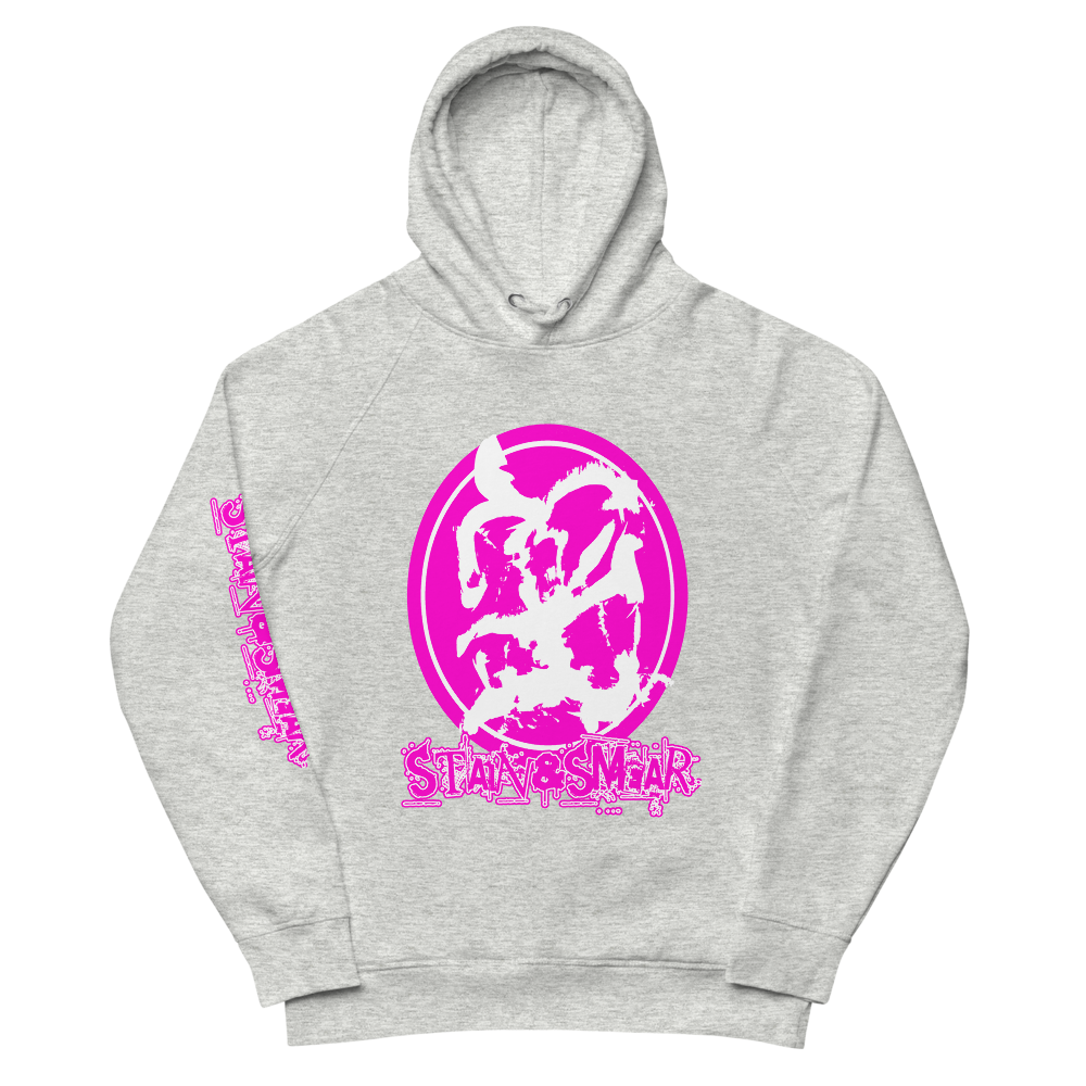 Hot Pink Stain & Smear Unisex Pullover Hoodie