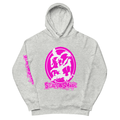 Hot Pink Stain & Smear Unisex Pullover Hoodie