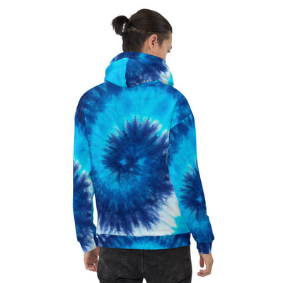 Low Key Blue Tie Dye Unisex Hoodie