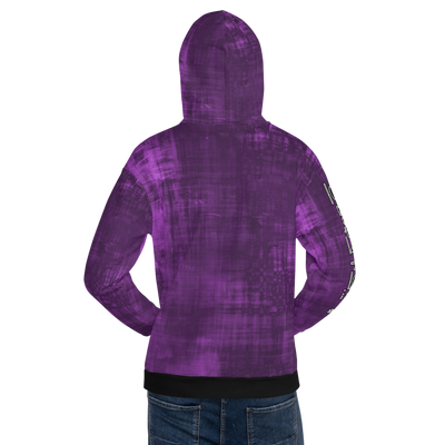 Purple Tie Dye Stain and Smear Unisex Hoodie