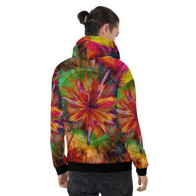 Wildflower Rainbow Tie Dye Unisex Hoodie