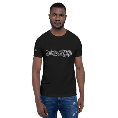 Stain and Smear Text Short-Sleeve Unisex T-Shirt (Various Colors)
