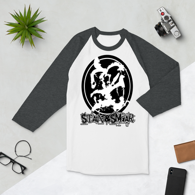 Stain and Smear 3/4 sleeve raglan shirt (Various Colors)